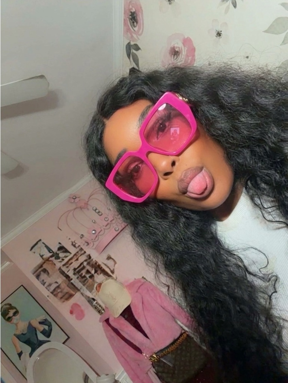 Gucci Vibrant Pink Oversized Square Sunglasses